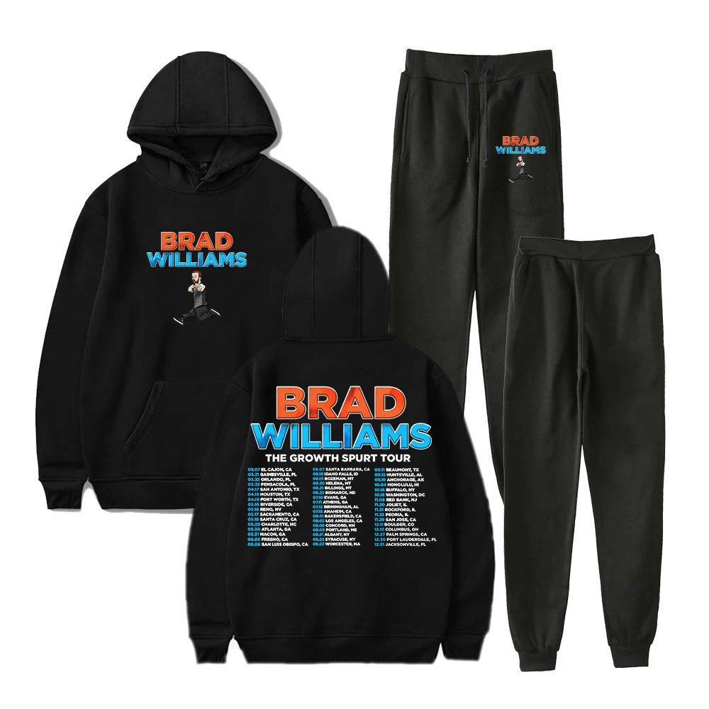 

GF Brad Williams The Growth Spurt Tour Толстовка с капюшоном Брюки для бега Комплект из двух предметов Толстовки + спортивные штаны Женские и мужские комплекты одежды