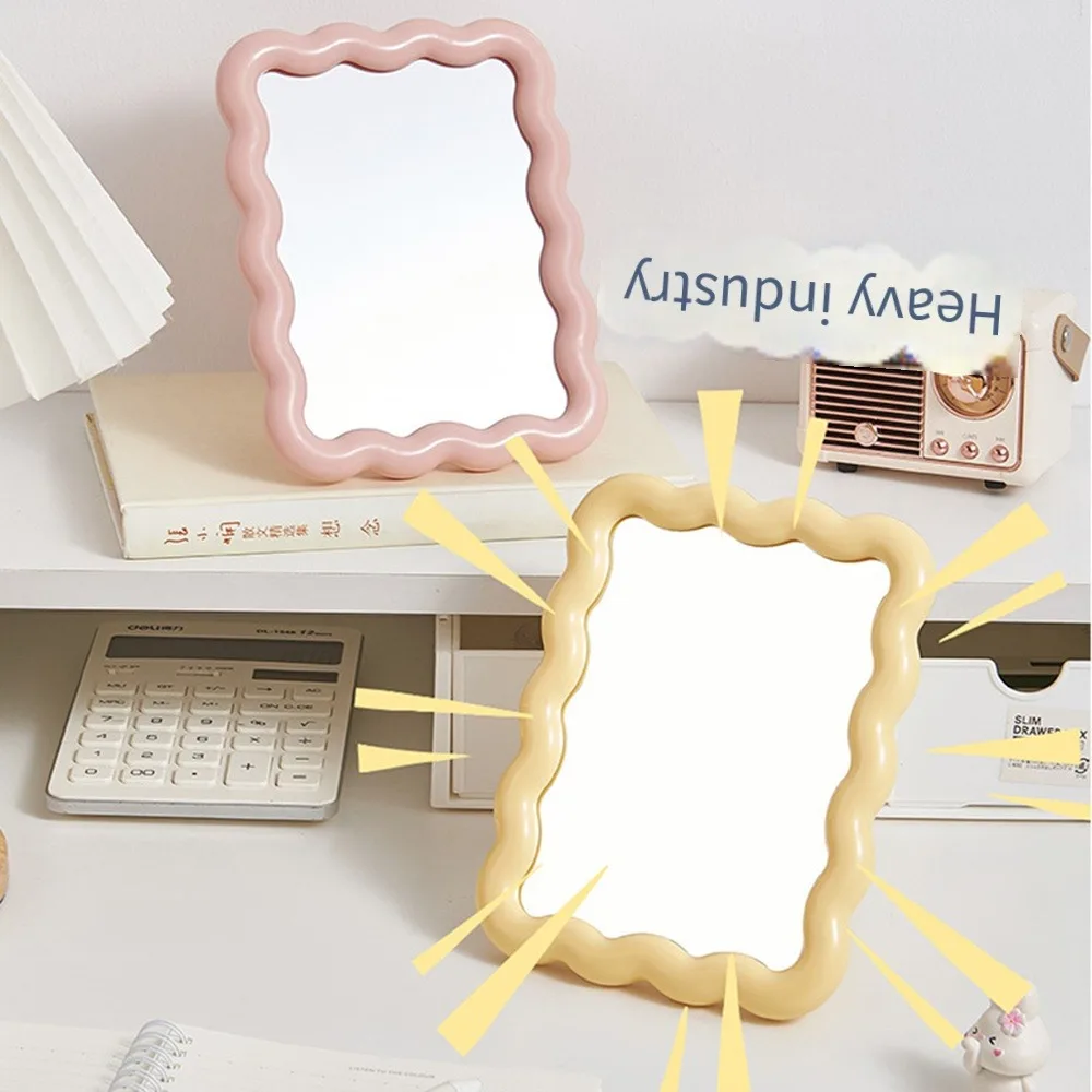 Muur Monteerbare Snoep-Gekleurde Spiegel Schoonheid High Definition Meisjes Desktop Make-Up Spiegel Eenvoudig Ins Compacte Spiegels Vrouwen