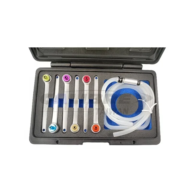 TAIWAN CALIBRE 7-12mm 12 Point Socket Brake Bleeder Wrench Set with Oil Drain Hose & Check Valve