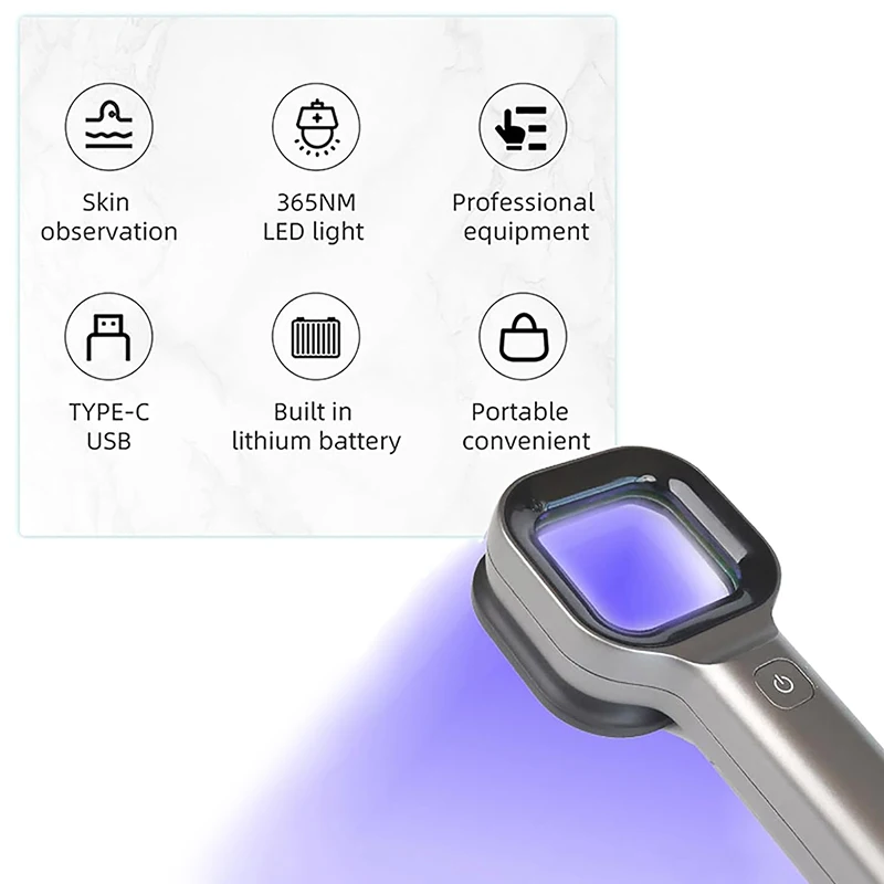 Lamp Skin Analyzer Portable Facial Salon Beauty Analyzer UV Handheld Lamp for Pet Cat and Dog Skin Detection Skin care