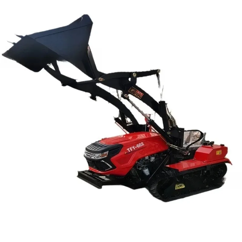 Horizontal bar household micro tiller 35 horsepower crawler rotary tiller