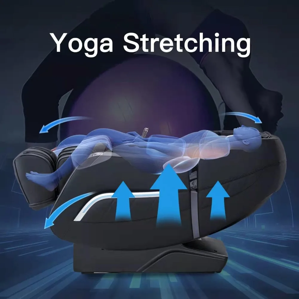 Massage Chair, Full Body Zero Gravity Recliner with AI Voice Control, SL Track, Bluetooth, Yoga Stretching, Christmas Gift