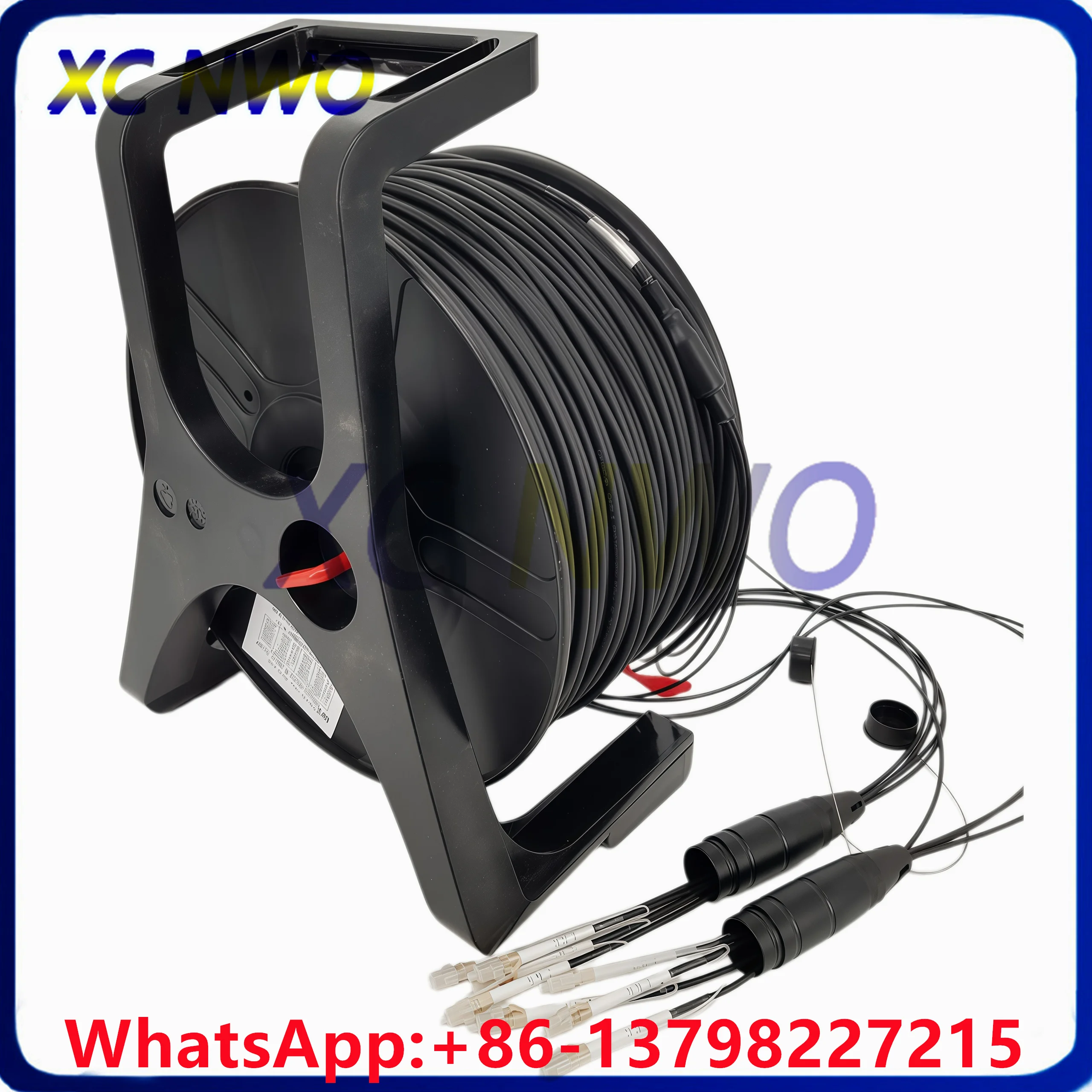 4Cores 150M OM3-150,5.0mm TPU Black Jacket.1Pcs PDLC/UPC(4Core)-1Pcs PDLC/UPC(4Core) Fiber Armored Fiber Patch Cord With PCD 310
