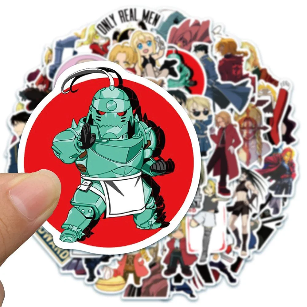 10/30/50PCS Fullmetal Alchemist Anime Graffiti Stickers DIY Motorcycle Travel Luggage Skateboard Classic Kid Toy Sticker Decal