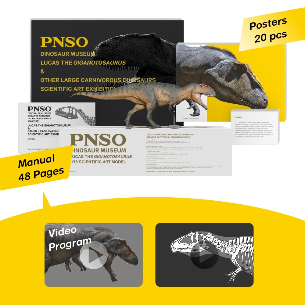 PNSO Dinosaur Museums Series:17Lucas The Giganotosaurus 1:35 Scietific Art Model