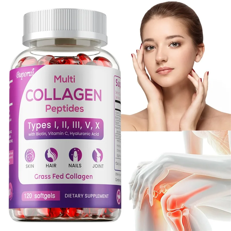 

Collagen Peptides - Anti-Aging Skin Capsules, Hair, Skin, Nails, Bones, Digestion and Joint Healthy Support