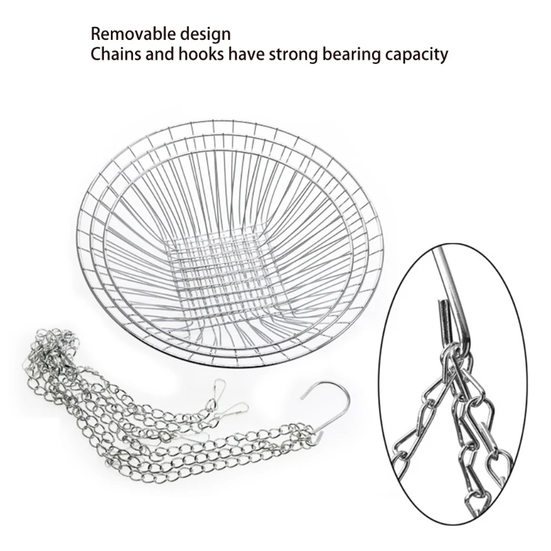 3 Tiers Hanging Fruit Basket Iron Wire Holder Rack Vegetable Storage Bowl Container Dropship