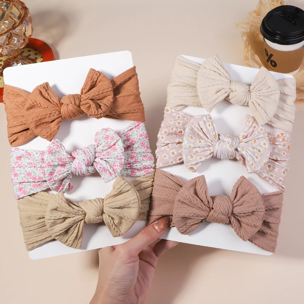 3 sztuk/partia kabel dzianiny opaski dla dzieci dla dzieci elastyczne dziewczynek Turban dziecięce opaski do włosów noworodka Headwrap akcesoria do włosów dla dzieci