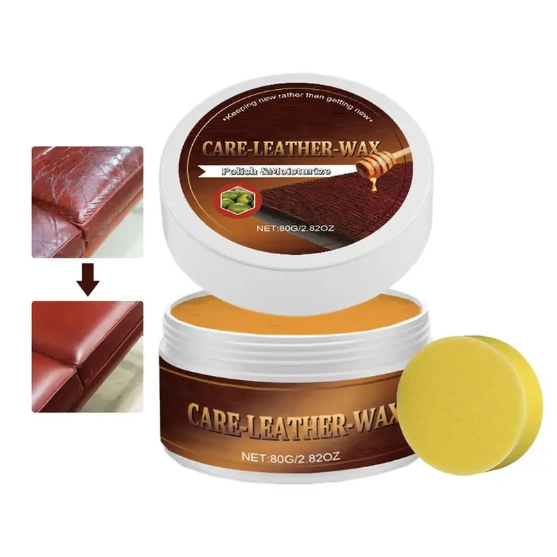 80g Leather Filling Paste Natural Leather Filler Repair Cream Leather Conditioner Cleaner Shoes Furniture Car Seats Polishing