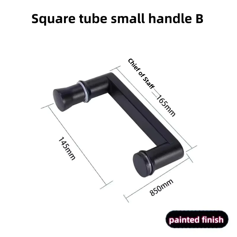Bathroom glass door short handle matte black and mirror surface hole distance 145mm shower  handles beautiful  easy to install