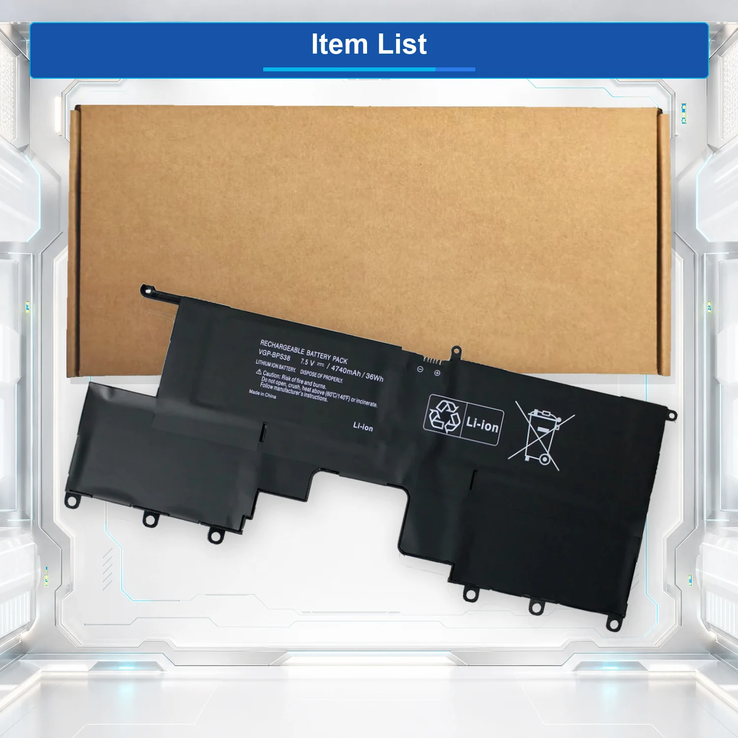 VGP-BPS38 7.5V 36Wh 4740mAh Laptop Battery For Sony VAIO Pro13 SVP13 SVP132 SVP1321BPXB SVP132A1CM Pro11 BPS38 SVP1322