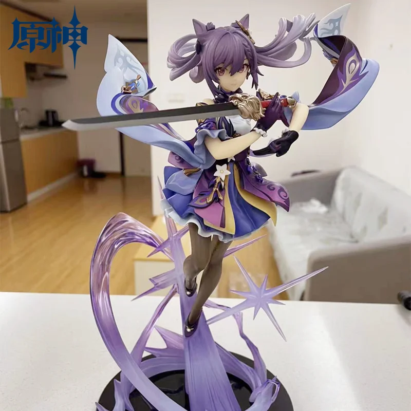 

32cm Game Genshin Impact Keqing Figure Pvc Action Model Cute Doll Figurine Statue Collectable Ornaments Toys Kids Christmas Gift