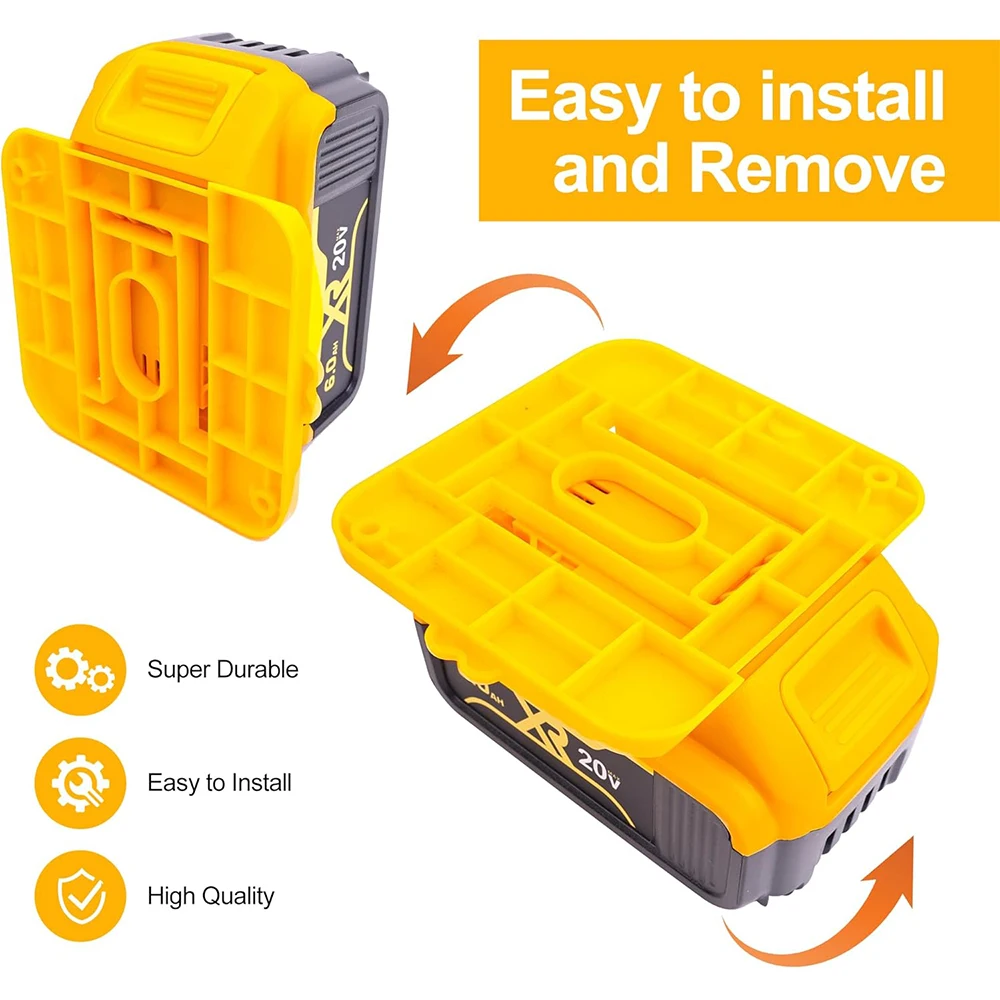 1/2/5PCS Battery Holder Storage Rack for Dewalt 18V 20V Li-ion Battery DCB203 DCB205,Wall Mount Battery Dock for Workbench - Image 3