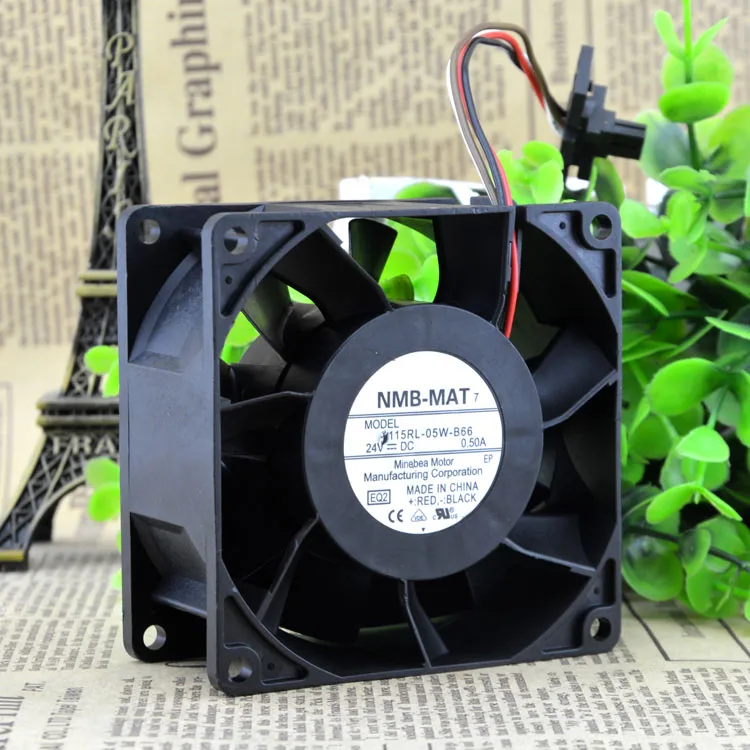 New For NMB-MAT7 8CM 24V 0.50A 8038 3115RL-05W-B66 ABB Inverter Fan