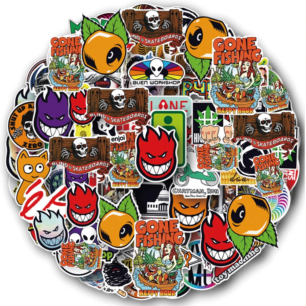 10/30/50/100pcs Street Style Logo Adesivi Estetici Graffiti Skateboard Laptop Casco da motociclista Bambini Cool Sticker Giocattoli Decalcomanie