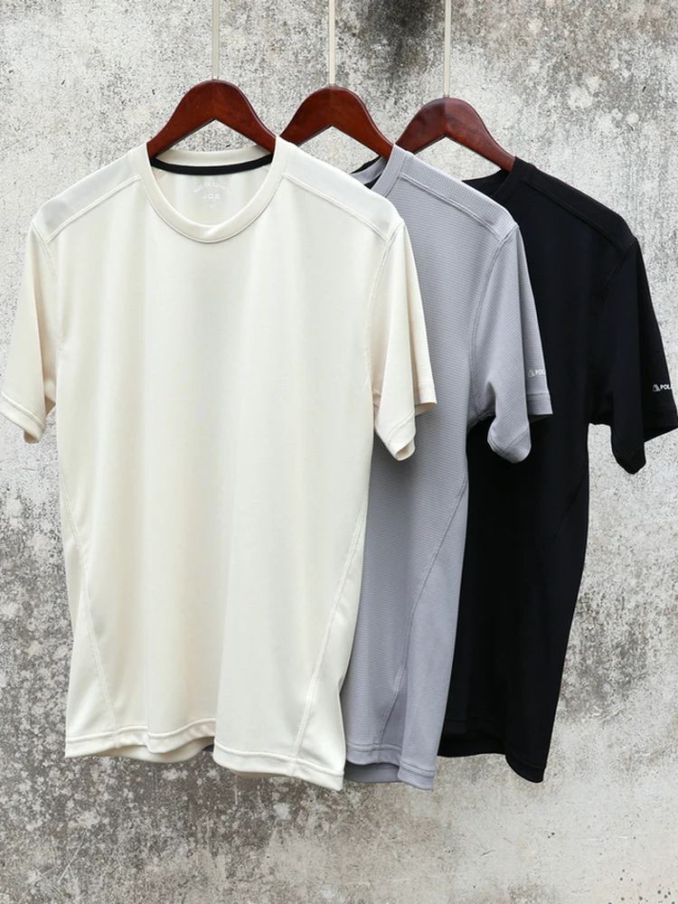 

Мужская спортивная одежда большого размера для бега и активного отдыха: дышащая, быстросохнущая, влагоотводящая, с узором Polartec Powerdry ID