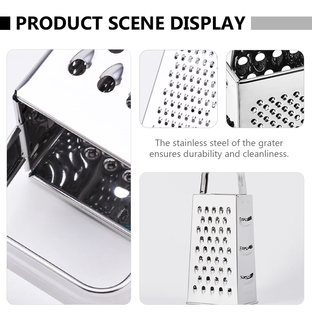 Multifunction Four Sided Grater Stainless Steel Kitchen Accessories Vegetable Slicer Cheese Grater Peeler Fruit