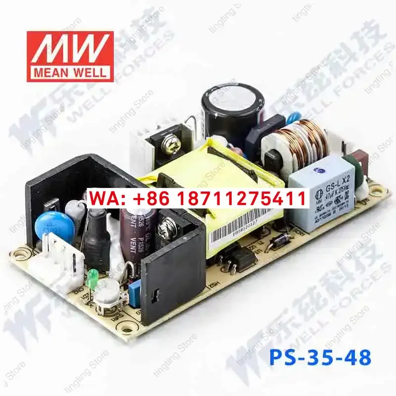 PS-35-48 Taiwan Mingwei 35W48V DC stabilized PCB bare board switch power supply 0.75A substrate type