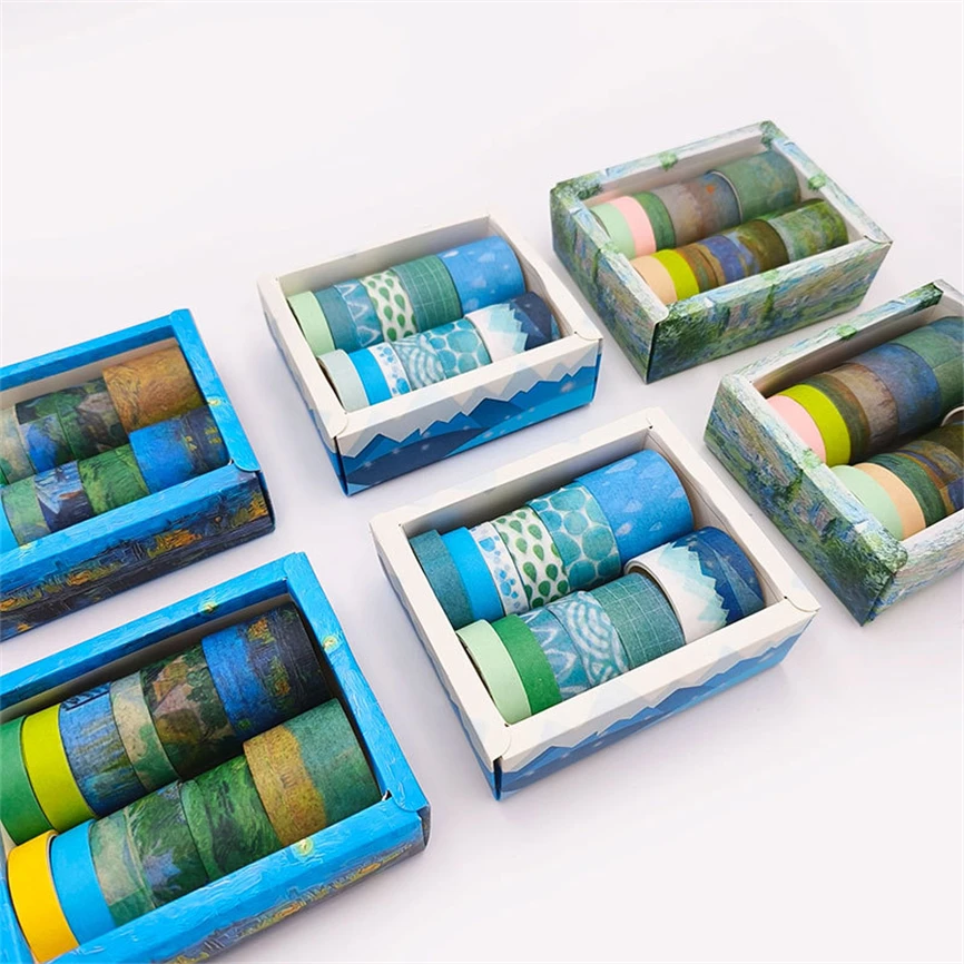 Washi Tape 12 Pcs/Set Masking Tapes Stickers Diary Washitape Cinta Fita Adhesiva Vintage DIY Decoration Scrapbooking Supplies