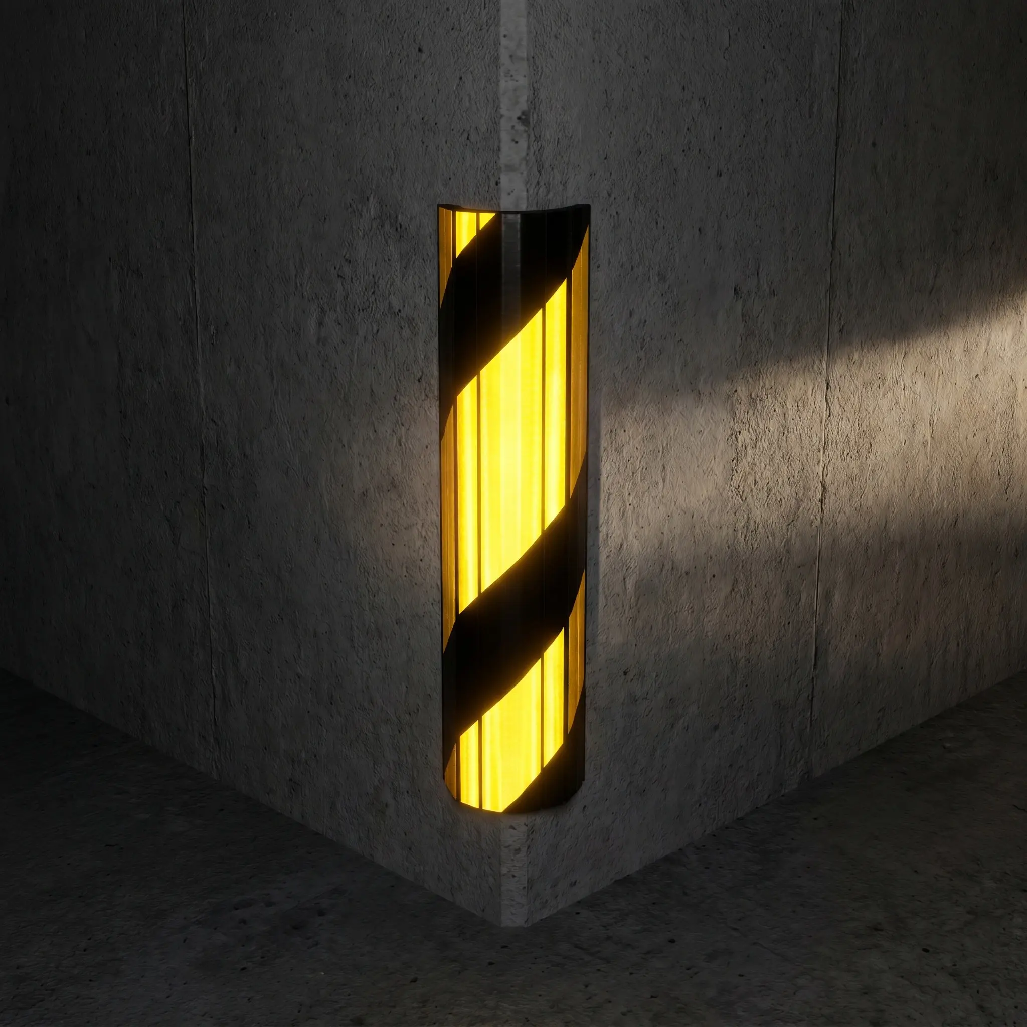 Garage Wall Protector Foam Wall Guard For Garage Parking Property Manager Reflective Corner Black Yellow Self-adhesive