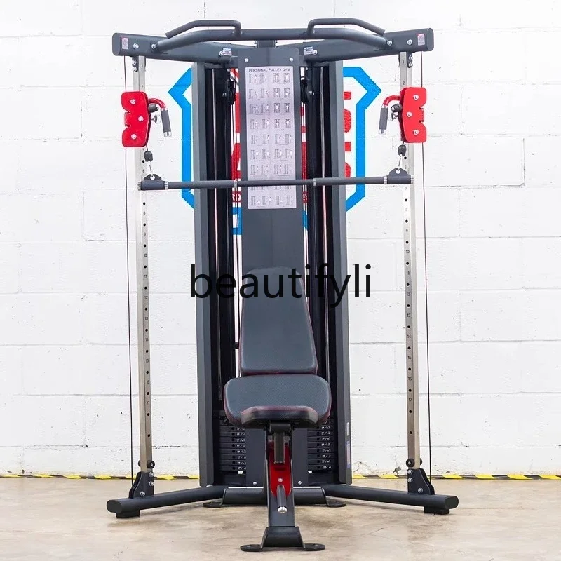 

Commercial, double pull comprehensive trainer, squat bench press barbell rack fitness equipment