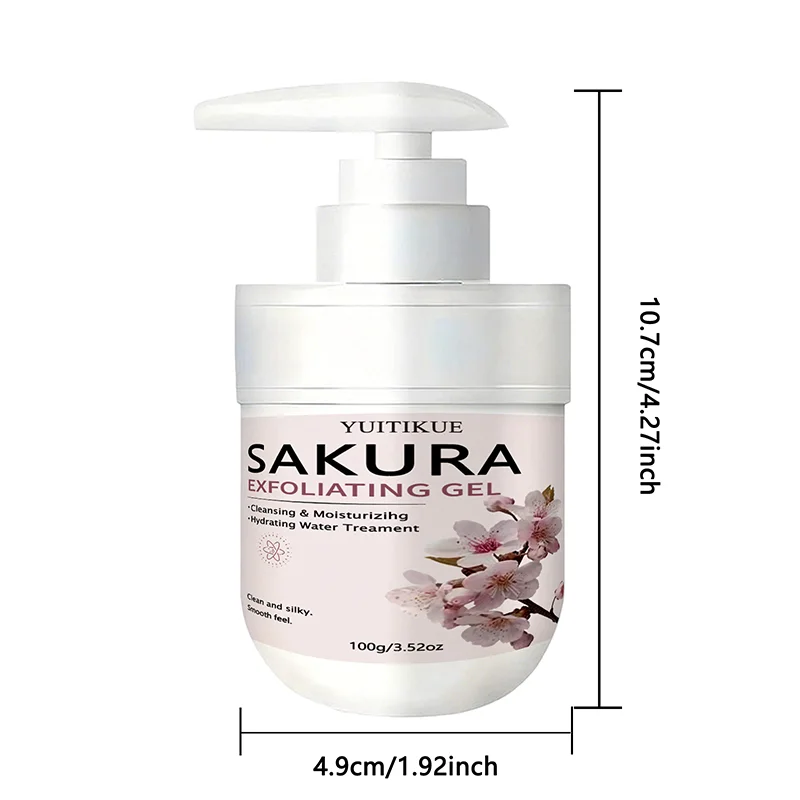 YUITIKUE 100g Sakura Gesichts-Peeling-Gel Sanfte Tägliche Reinigung Hautpflege Exfoliator für Glatte Strahlende Haut – Detail 10