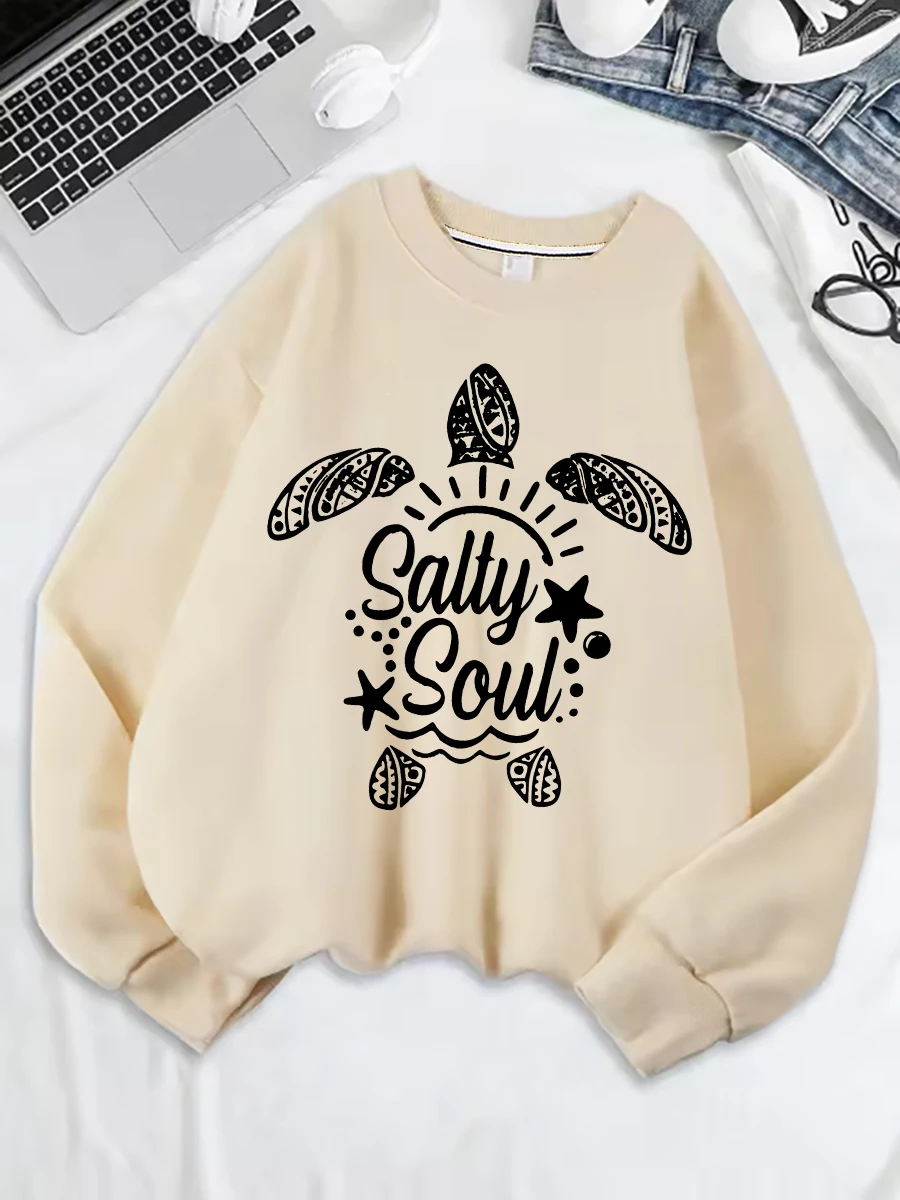 سويت شيرت برقبة دائرية وأكمام طويلة مطبوع كاجوال دافئ أنيق بنمط شخصي ثقيل الوزن (وزن القماش 220–320 جم/م2) #2