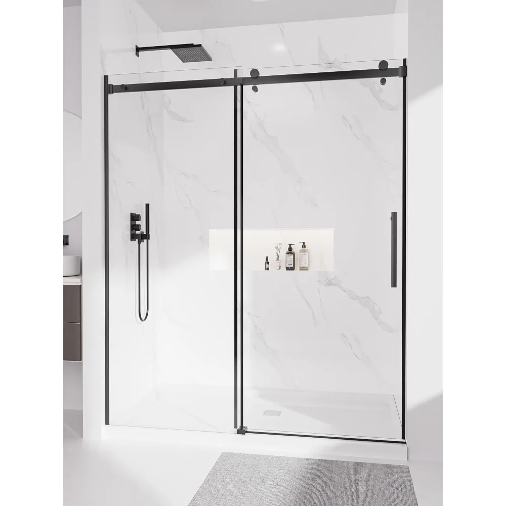 Frameless Sliding Glass Shower Door 56-60