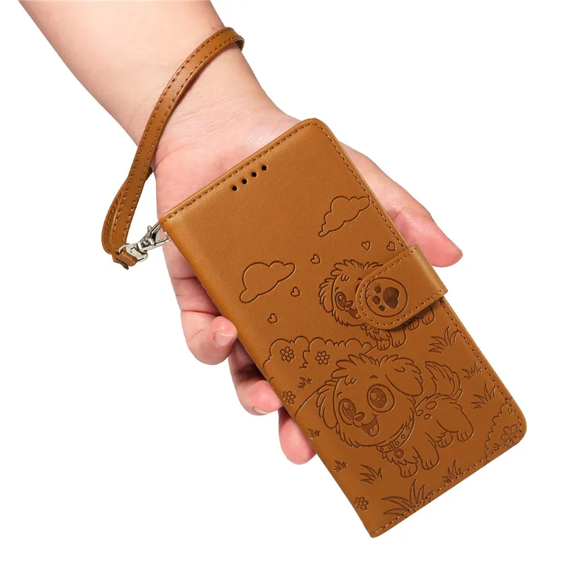 Luxury Cute Dog Anti-theft Wallet Flip Cover Case For OPPO F31 F29 F27 F25 F23 F19S K12X K13X Reno 5Z 6Z 5 6 Lite 5G Phone Cases #5