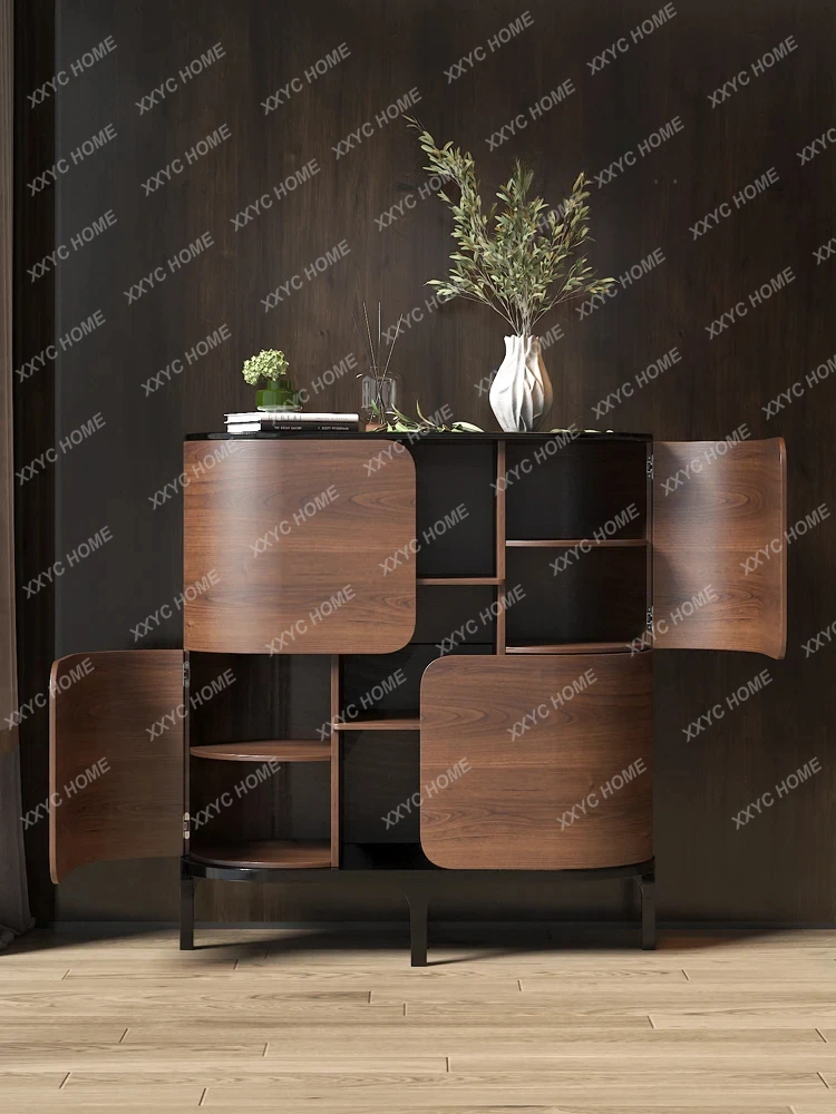 

Italian Light Luxury Solid Wood Sideboard Living Room and Hotel Wall Wine Cabinet Household Storage Hallway High Cabinet