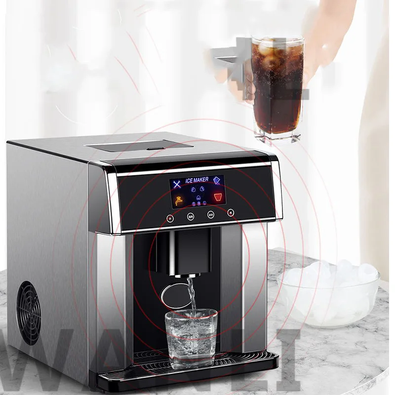 10-15kg/24H Ice Cube Maker Household Portable Electric Bullet Round Ice Making Machine  Coffee Bar Teamil