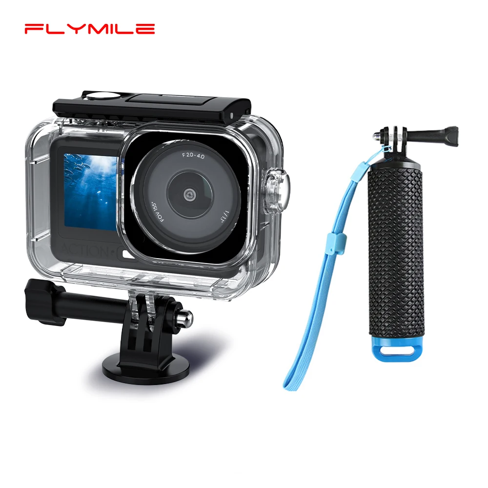 Flymile 60M Waterproof Case For DJI Osmo Action 6 Underwater Diving Waterproof Housing Cover Protective Camera Accessories