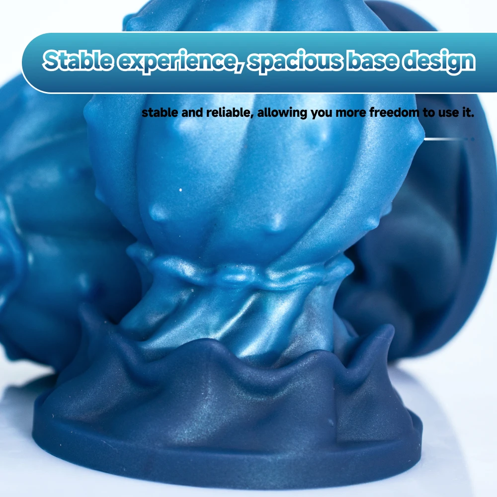 Oieffur Sex Toys Design Alternativo Plugue Anal para Homens Gradiente Azul Avançado Silicone Mulheres Vibradores Disponíveis em Vários Tamanhos