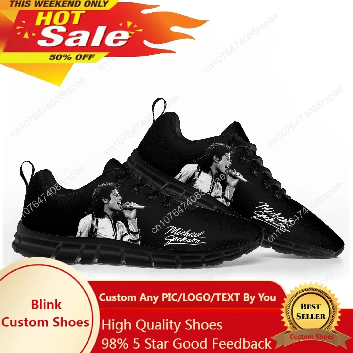 Michael Jackson Pop Singer Dancer Sports Shoes Mens Womens Teenager Sneakers Custom High Quality Couple Shoes