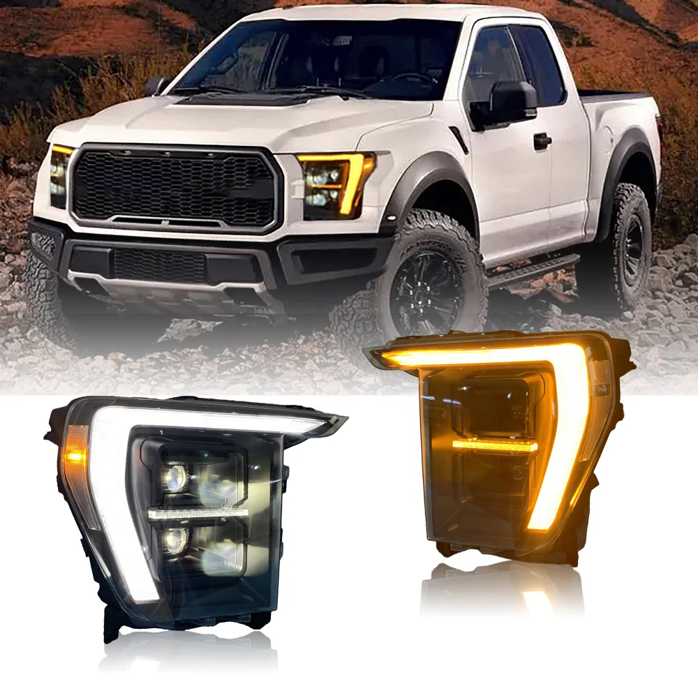 Customized Led Headlight for Ford F150 F-150 super bright with start mode dynamic Car Rear Lamp Assembly