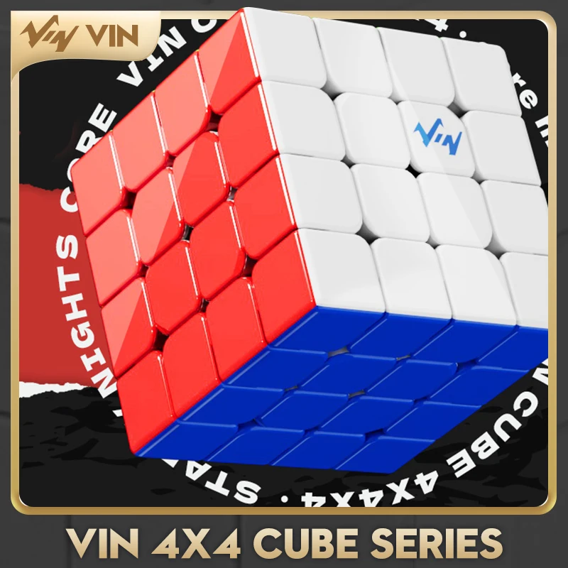 [CubeZone]Vin Cube 4th Order Cube UV Magnetic core Drill Face 4x4x4 Original MGC Designer Imp Design Race Cube Educational toys