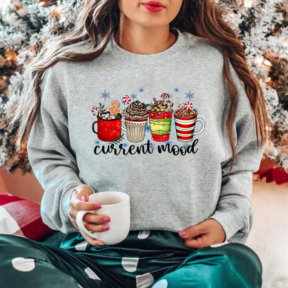 

Funny Christmas Coffee Sweathirts Retro Christmas Shirt Coffee Lover Tops Winter Christmas Snowman Hoodie Unisex Fall Sweatshirt