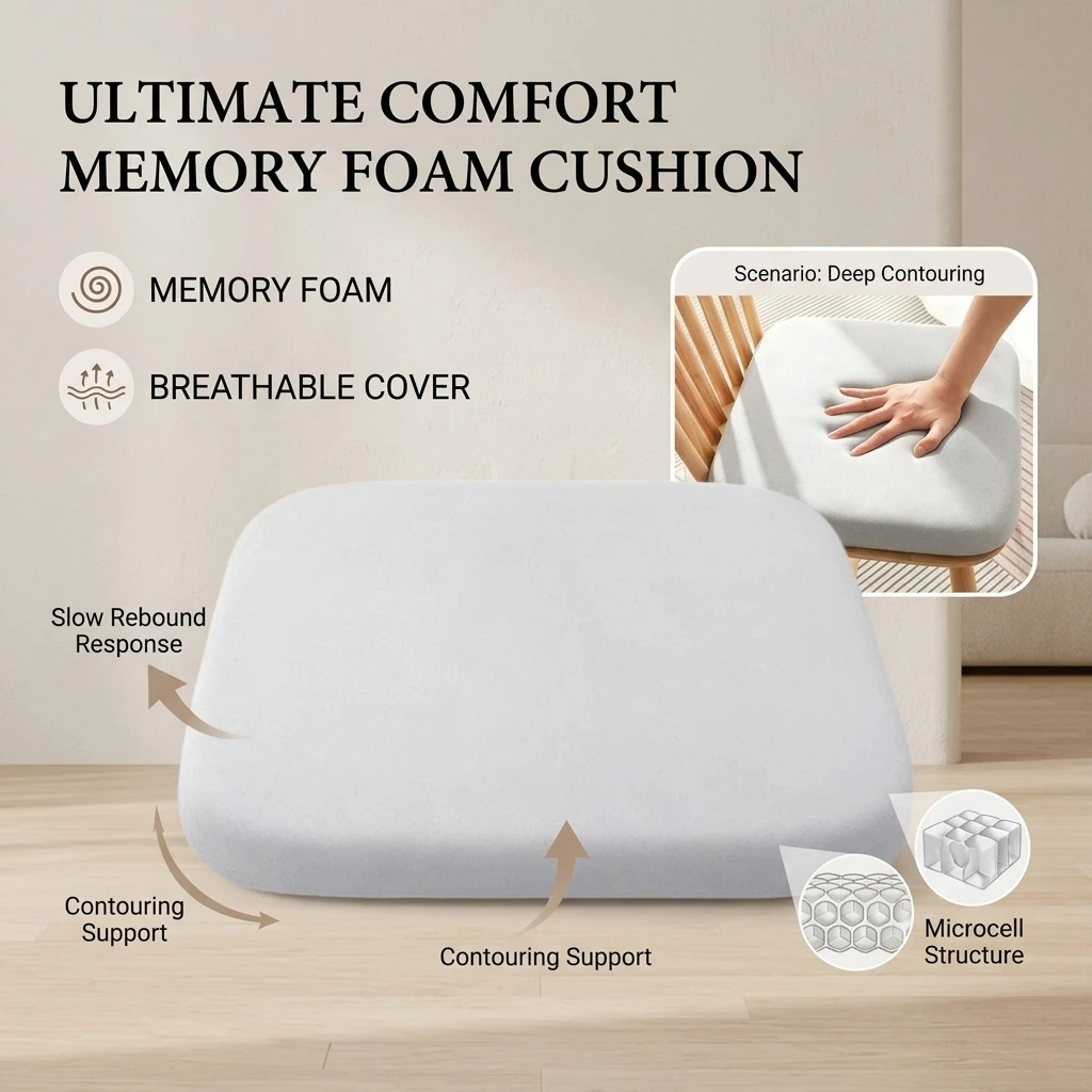 Ice Silk Elastic Cloth Cushion for Floor Office Sedentary Buttocks Chair Student Breathable Stool Household Use