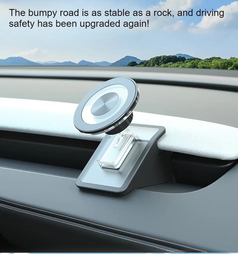 Magnetic Phone Stand For Tesla Model Y Juniper Model3 Highland YL Mobile Base Delivery Magnet Sheet Car Auto Accessories Decor