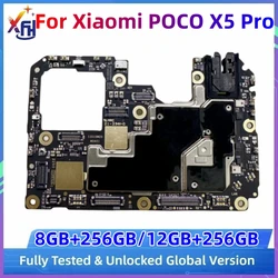 256GB Motherboard For Xiaomi POCO X5 Pro 22101320G 5G Mainboard Original Unlocked Logic Board with Global MIUI 14 System