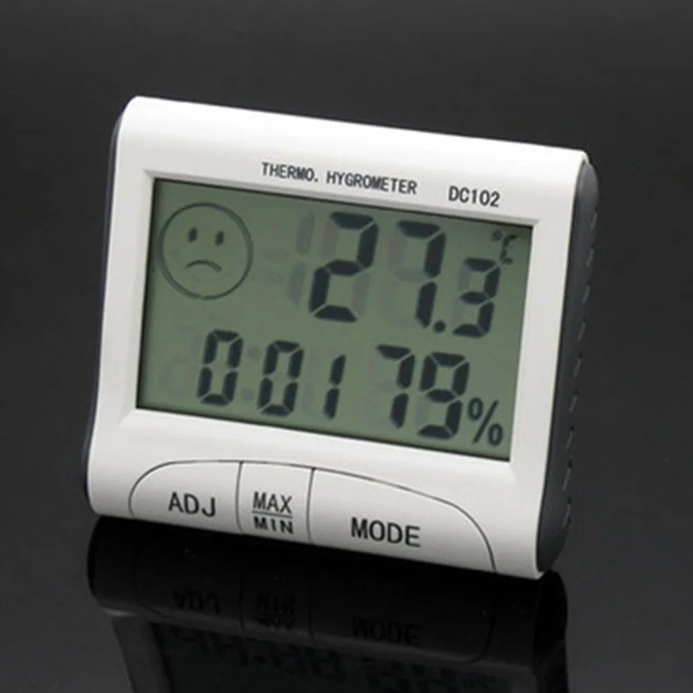 Digitale vochtigheidsmeter Nauwkeurige hygrometer Elektrische thermometer Hygiometer Huishoudelijke temperatuurmonitor Elektrisch bureau Compact