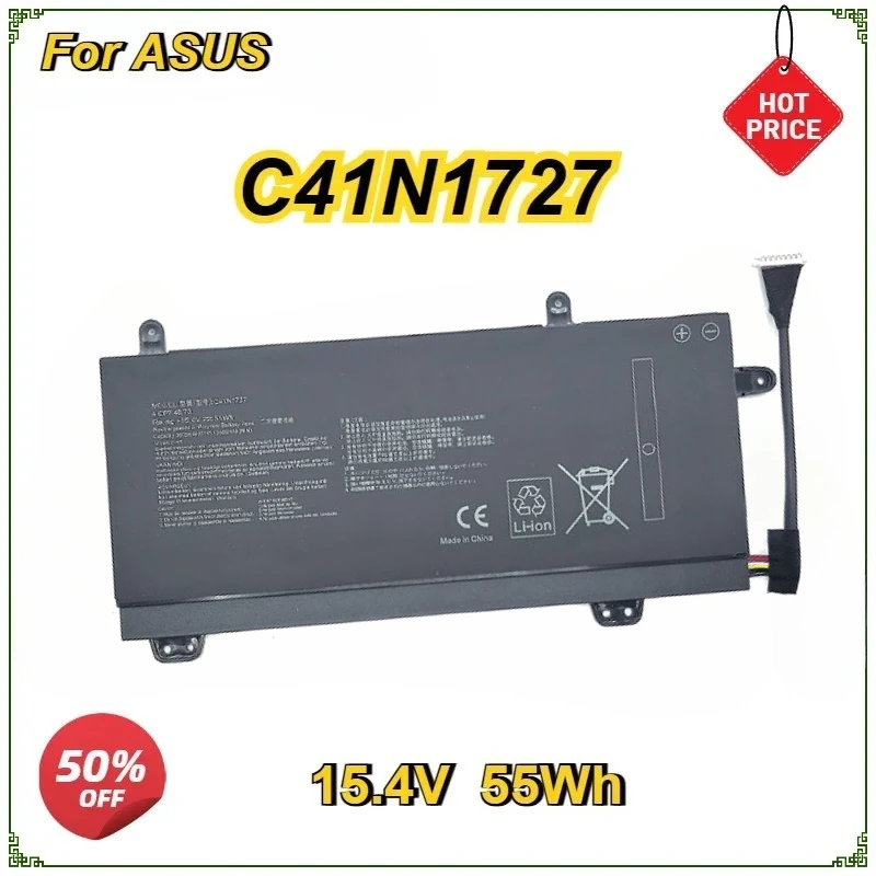 

New C41N1727 Laptop Battery for ASUS ROG Zephyrus GM501 GM501GS GM501GM GU501 GU501GM 15.4V 55WH 4 Cells