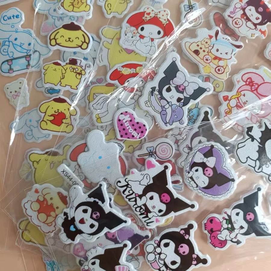 12 قطعة من ملصقات فقاعات حديقة الحيوان سانريو ملصقات ثلاثية الأبعاد ملصقات كرتونية صغيرة ألعاب الأطفال ملصقات دفتر الثلاجة والهدايا #6