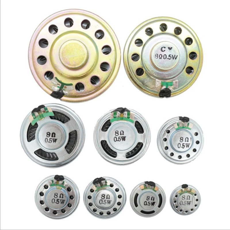 1Pcs Ultra-Thin Speaker Waterproof 5mm thickness 8 Ohms 0.5 Watt 0.5W 8R Speaker Diameter 20/23/27/28/30/36/40/45/50/57MM