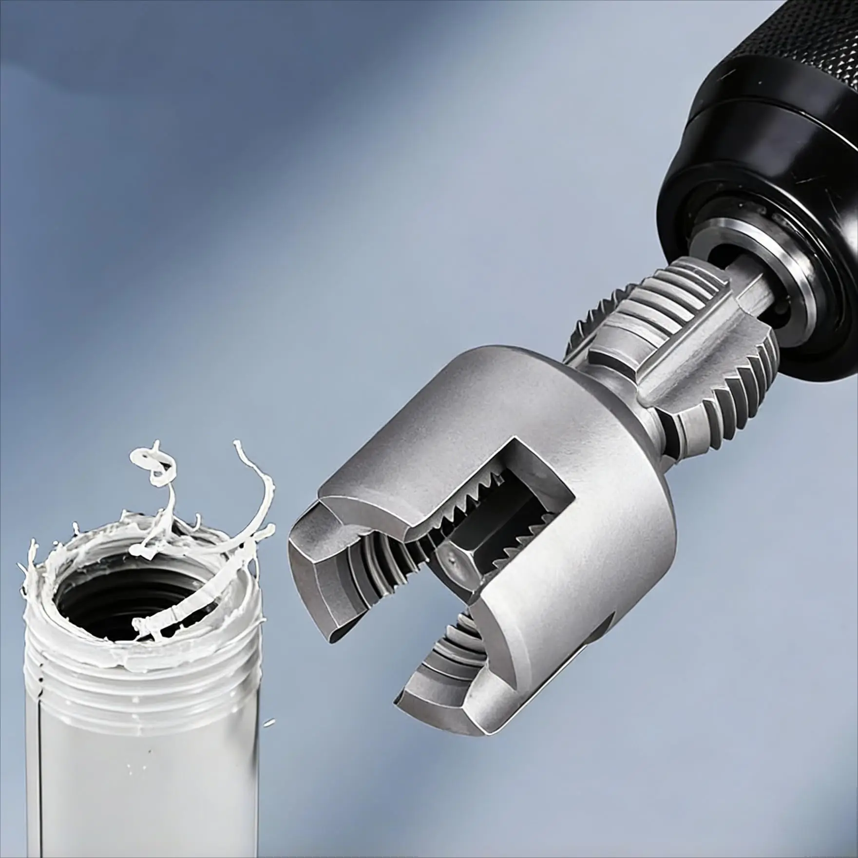 Plumbing Repair Pipe Threader Kit Integrated Internal External Pipe Thread Cutting Tool Electric Drill Compatible Durable PVC