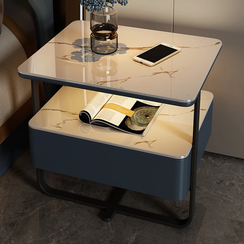 Smart Nightstand Wireless Charging Password Lock Multi Function Modern Luxury Bedside Table Home Tech Furniture