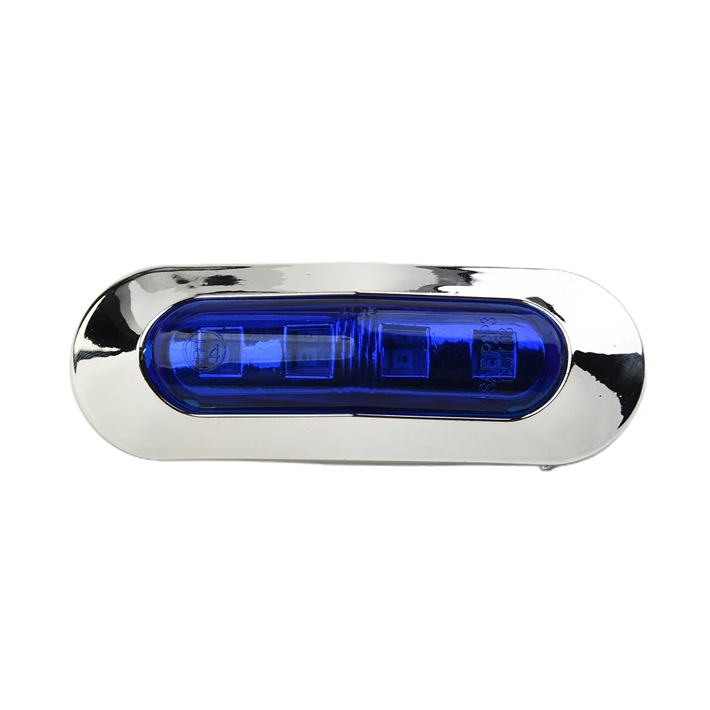 12-24V 1.2W 4 LED Blue Courtesy Lights Cabin Deck Walkway Stair Lamps For Truck Marine Boat Electrical & Lighting Accessories