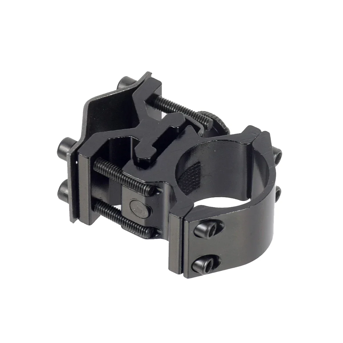 Supporto tattico universale per torcia arma pistola torcia staffa Laser metallo regolabile 14-30mm tubo tondo adattatore Clip Mount Rail