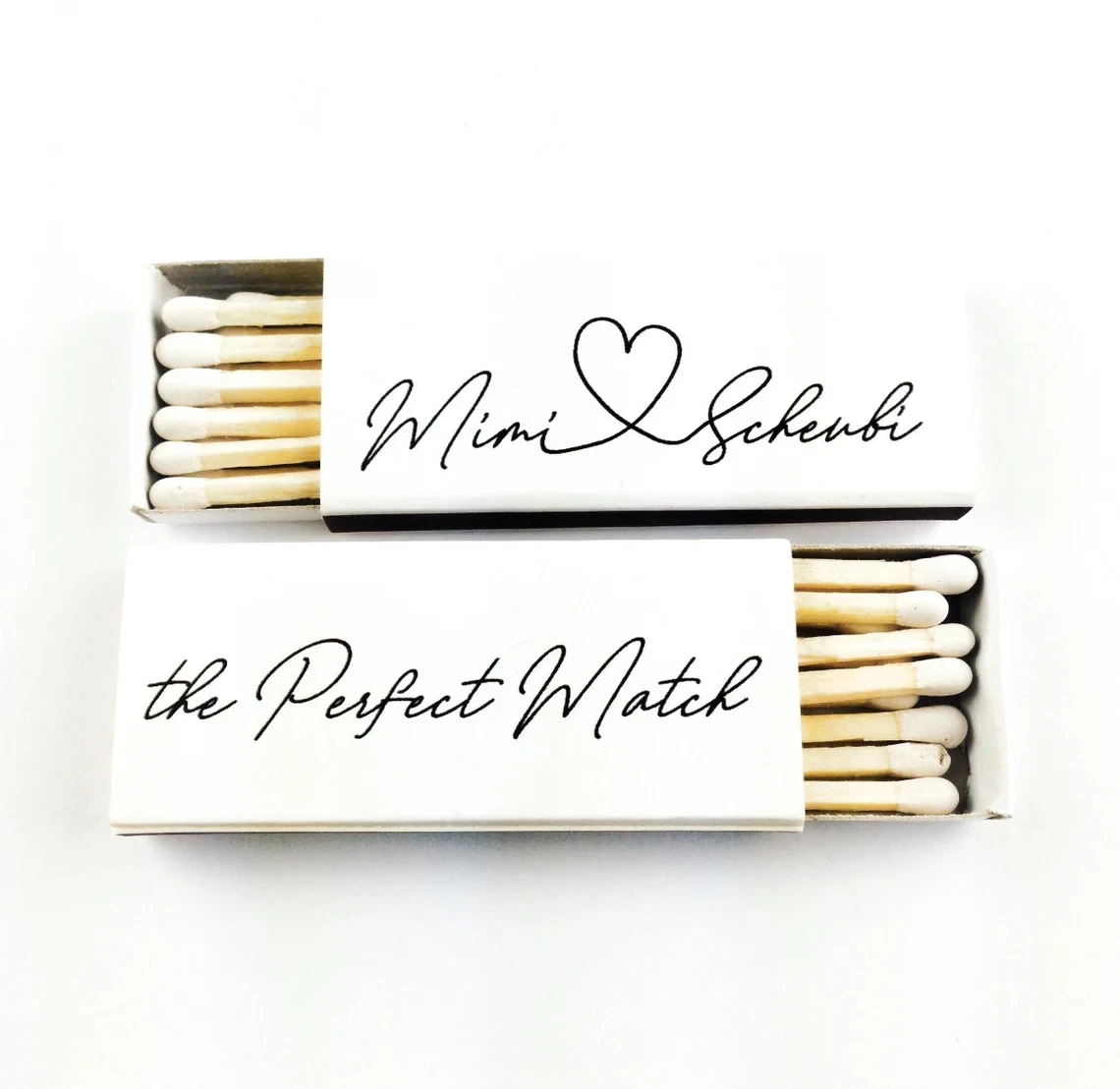 Personalized Handwritten Matchboxes - Handwritten Heart Design Matchboxes