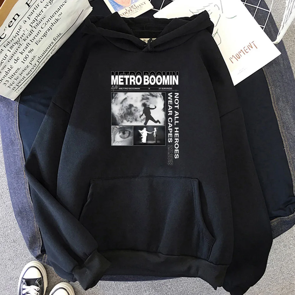 Rapper Metro Boomin Aesthetic Hoodie Singer Graphic Printing Hip Hop Sweatshirt Comfortable Popular Sudaderas Unisex New Hoody